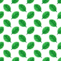 Leaves pattern background. Abstract seamless background. Vector illustration. Wrapping paper.