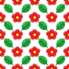 Colorful flower and leaves background. Abstract pattern background. Colorful wrapping paper.