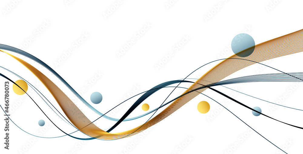 Poster vector abstract colorful flowing wave lines. design element for wedding invitation, greeting card
