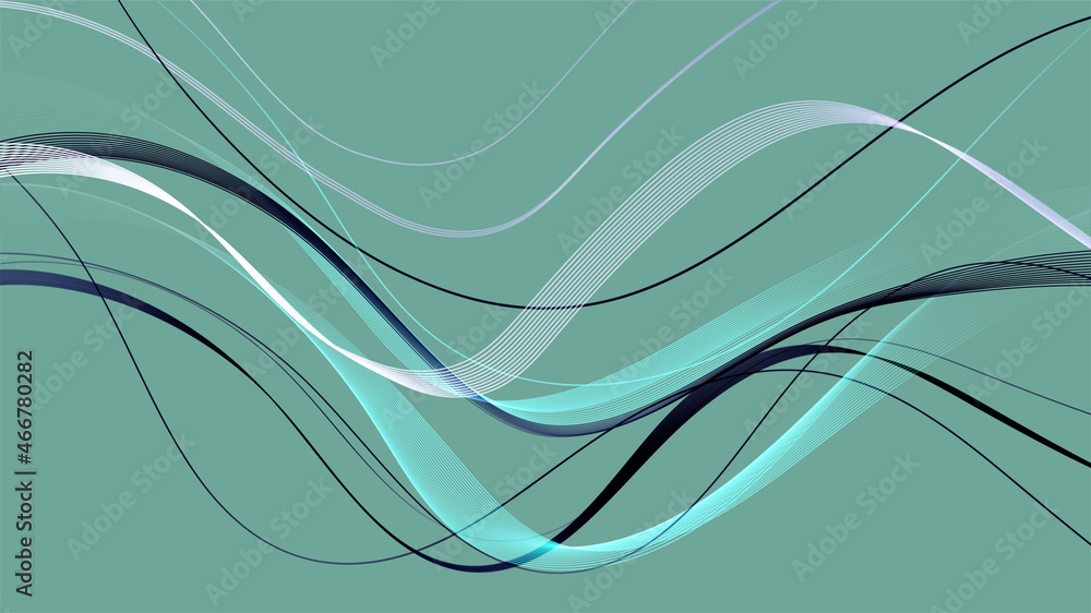 Poster vector abstract colorful flowing wave lines. design element for wedding invitation, greeting card