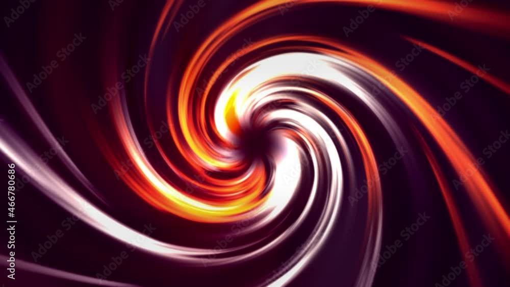 Poster dynamic animated colorful vortex, seamless loop. motion. top view of bright tornado with glowing cur