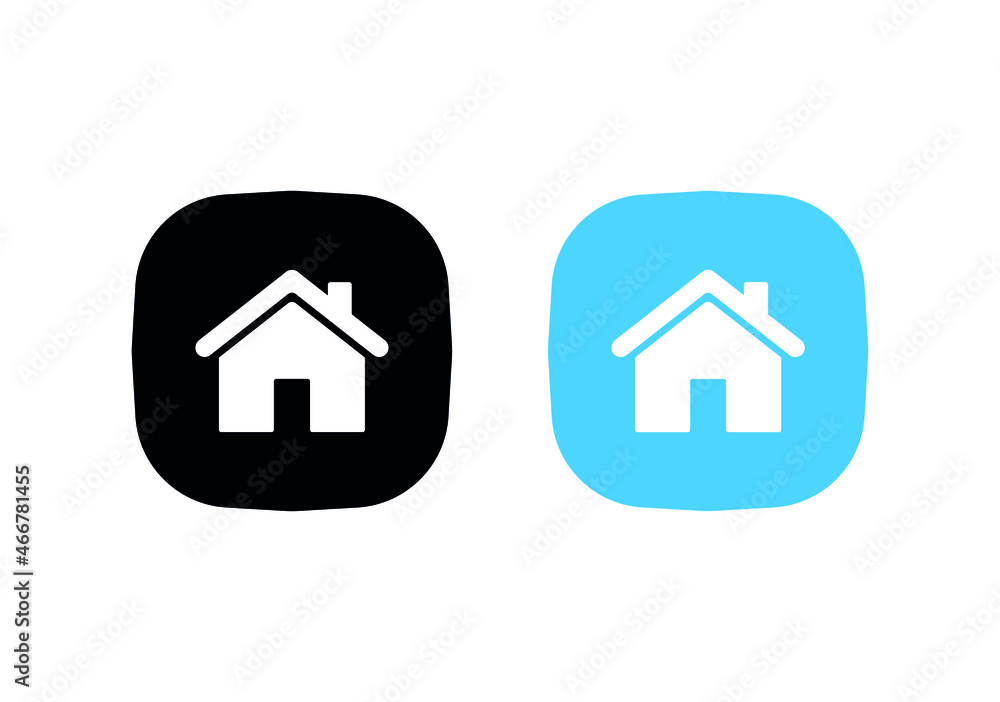Poster web home icon for apps and websites, house icon, home sign in circle or main page icon