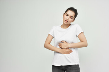 woman with abdominal pain diarrhea pain discomfort