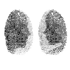 Fingerprint ID woman and man white wallpaper