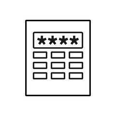 Passcode Icon, flat design icon