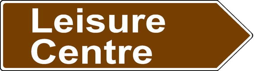 Leisure Centre tourist sign