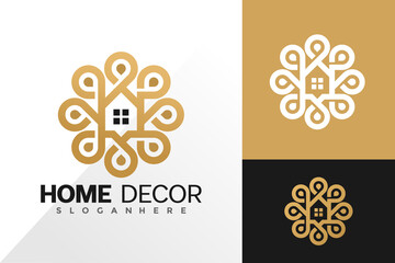 Home decor logo vector design. Abstract emblem, designs concept, logos, logotype element for template