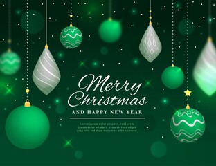 realistic christmas background vector design illustration