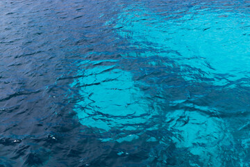 Fototapeta na wymiar Blue water background, Maddalena archipelago, Sardegna