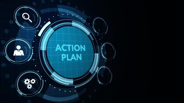 Business, Technology, Internet and network concept. Concept meaning proposed strategy or course of actions for certain time.