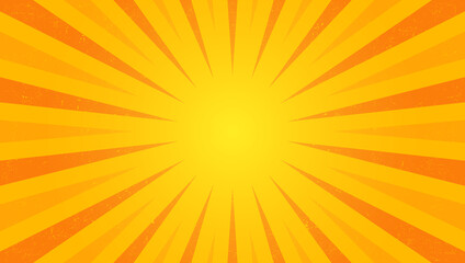 Fototapeta premium Sunburst vector. Sun rays yellow background
