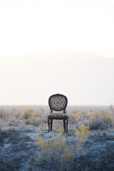 Chair in field