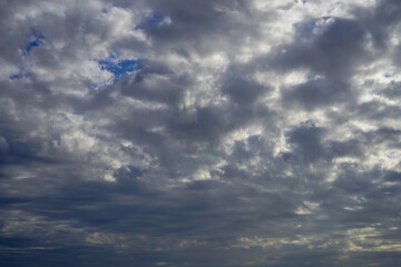 View of clouds with a blue sky background