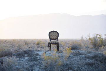 Chair in field