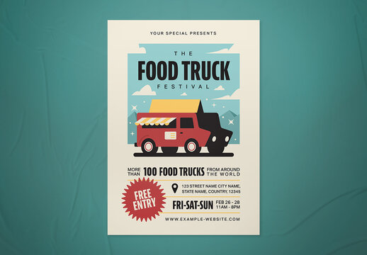 Food Truck Flyer Layout