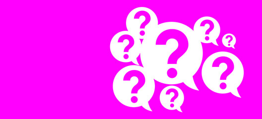 Question marks colored concept