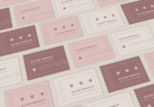 Stamps Mosaic Mockup