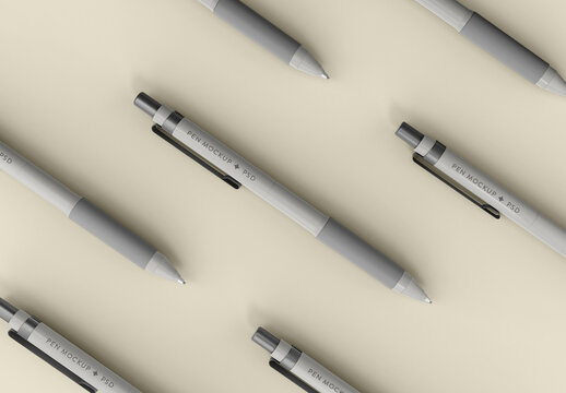 Set of Pens Mockup