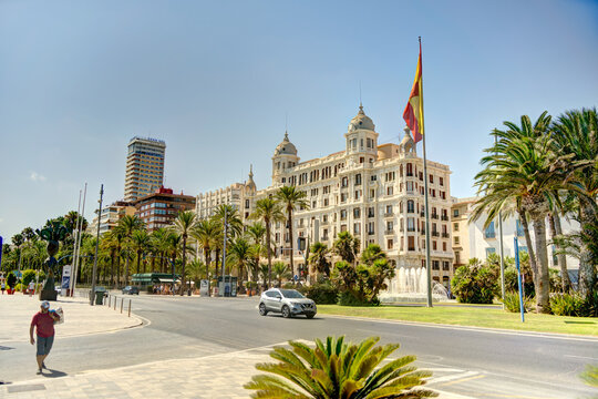 Alicante landmarks, Spain, HDR Image