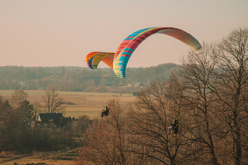 paraglider in the sky