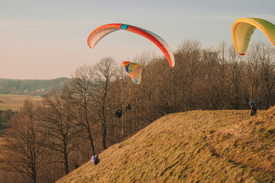 paraglider in the sky