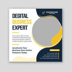 Digital marketing agency, Digital Business Marketing Social Media Banner.