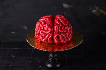 Ciasto mózg na Halloween - obrazy, fototapety, plakaty