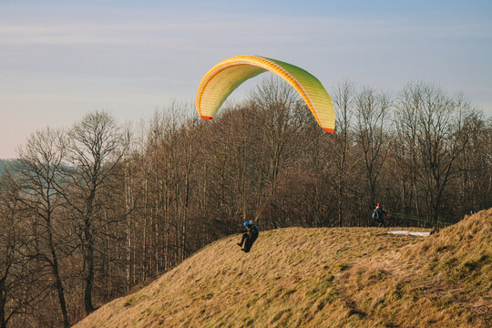 paraglider in the mountains