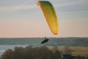 paraglider in the sky