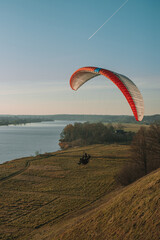 paraglider in the sky
