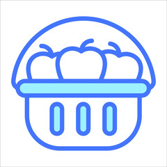 food cart vector outline icon. Modern colored outline symbols. Collection of traditional elements.