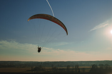 paraglider in the sky