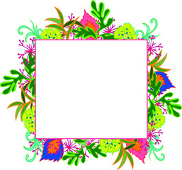 frame of flowers
