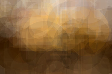 Brown background with yellow and brown colored circles