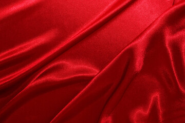 Obraz premium red silk chic folds background