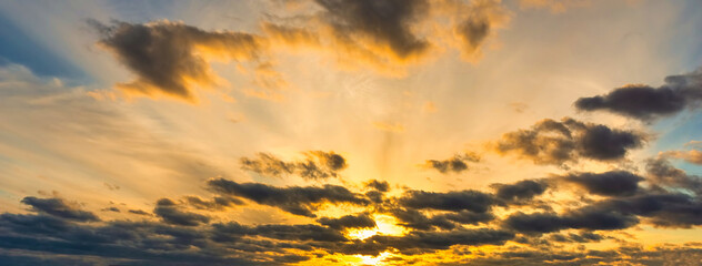 sky sunset clouds, natural dramatic sky