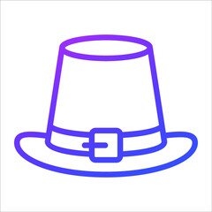 fancy hat vector outline icon. Modern thin line symbols. Collection of traditional elements.