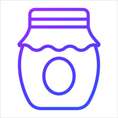 honey jar vector outline icon. Modern thin line symbols. Collection of traditional elements.