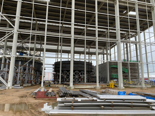 Construction industry concrete plant and equipment - Cement production factory on mining quarry