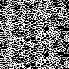 Abstract modern leopard seamless pattern. Animals trendy background. Black and white decorative vector illustration for print, card, postcard, fabric, textile. Modern ornament of stylized skin.