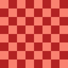 Checkerboard 8 by 8. Fire brick and Salmon colors of checkerboard. Chessboard, checkerboard texture. Squares pattern. Background.