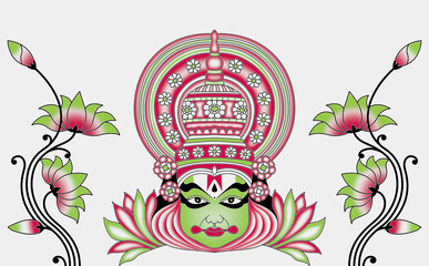 Kerala Mural Painting Kathakali Face Mask 