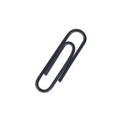 Obraz premium Colour metal paper clip isolated on a white background