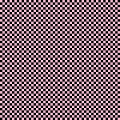 Checkerboard with very small squares. Black and Pink colors of checkerboard. Chessboard, checkerboard texture. Squares pattern. Background.