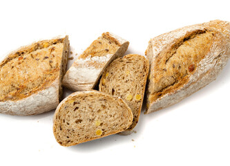 Homemade Freshly Baked Traditional Bread Isolated