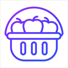 food cart vector outline icon. Modern colored outline symbols. Collection of traditional elements.