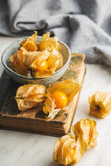 Physalis peruviana. Cape Gooseberry or ground cherries fruit.