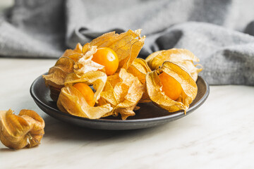 Physalis peruviana. Cape Gooseberry or ground cherries fruit.