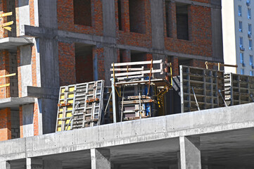Fototapeta na wymiar Formwork on construction site