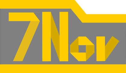 Digital calendar on 7 november